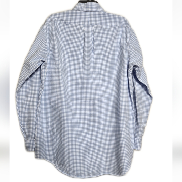 Ralph Lauren Men's Blue Checkered Classic Fit Performance Shirt XL TG - Picture 2 of 9